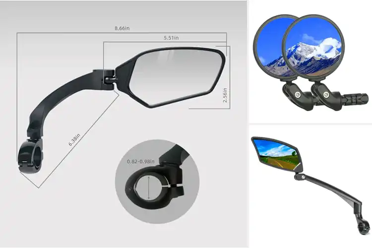Detailed view of Best Adjustable Handlebar Mirrors