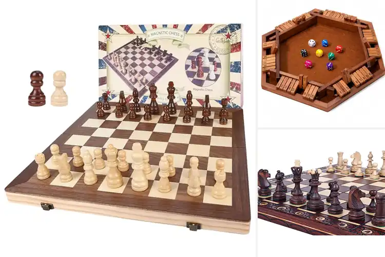 Detailed view of best handcrafted wooden game boards