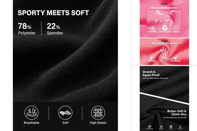 Detailed view of Best Mini Skorts for Tennis