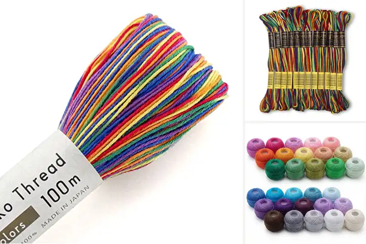 Detailed view of Best Rainbow Hand Embroidery Threads