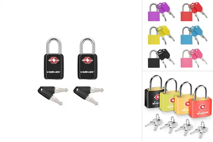 Detailed view of Best Suitcase Padlocks With Keys
