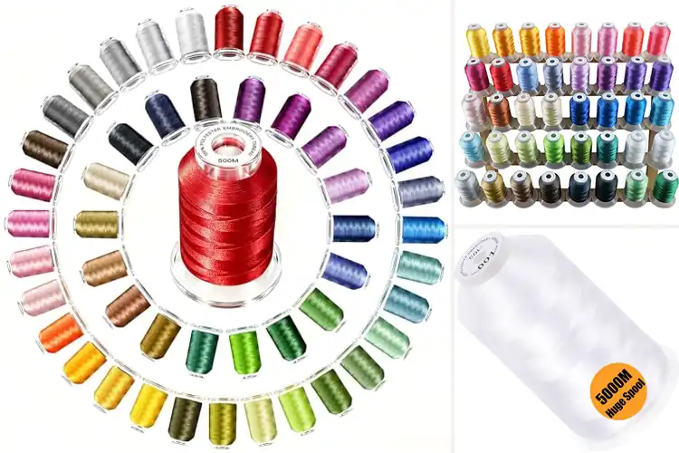 Detailed view of Best Tangle-Free Embroidery Threads